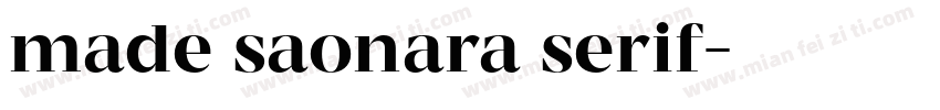 made saonara serif字体转换
